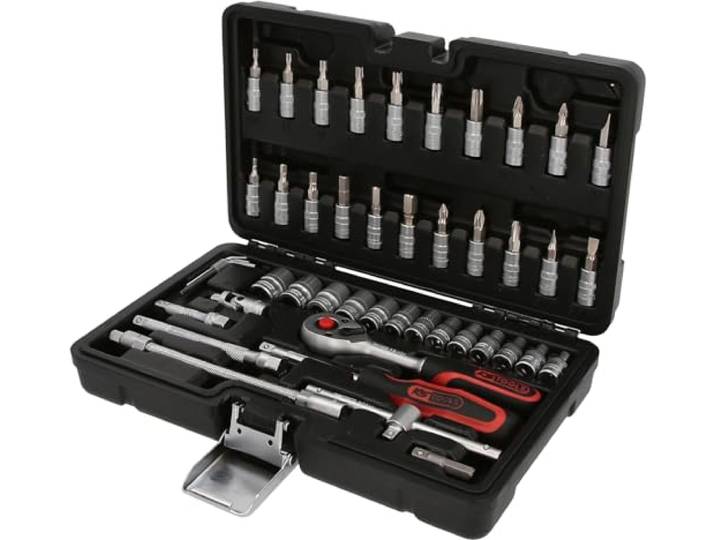 KS Tools 917.0648 Coffret cliquet\, douilles 1/4'' - Malette outils 48 pcs Coffret de douilles 1/4''\, 48 pièces\, outillage professionnel\, chrome vanadium