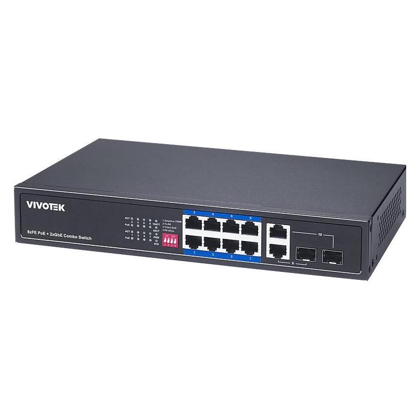 Vivotek AW-FGT-100P-110 Switch unman. 10-Port, PoE (10 Ports) (AW-FGT-100P-110)
