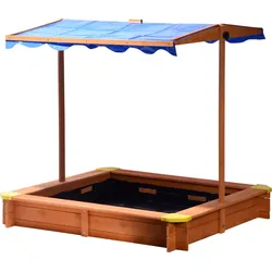 Dobar 94350FSC Sandkasten 117x117x117 cm, mit UV-Schutz