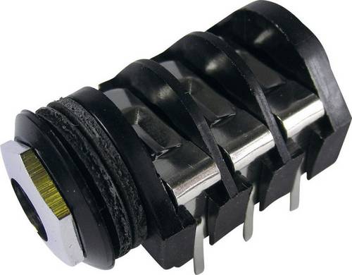 Cliff CL1334A Klinken-Steckverbinder 6.35mm Buchse, Einbau horizontal Polzahl: 3 Stereo Schwarz