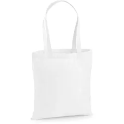 Westford Mill Baumwolltasche Einkaufstasche W201 white 38 x 42 cm