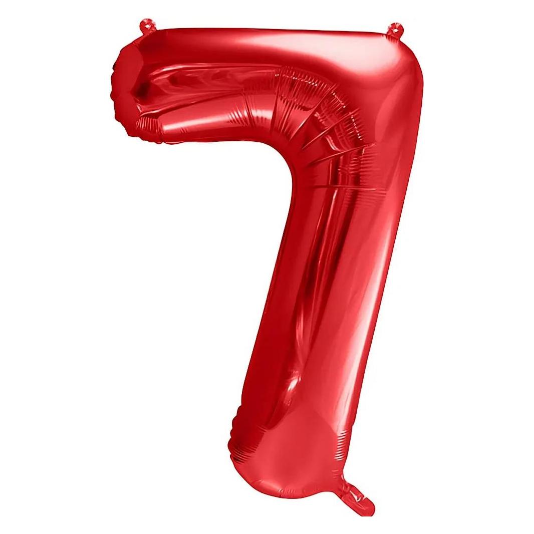 Partydeco Folienballon Zahl 7 (1x) (FB1M-7-007)