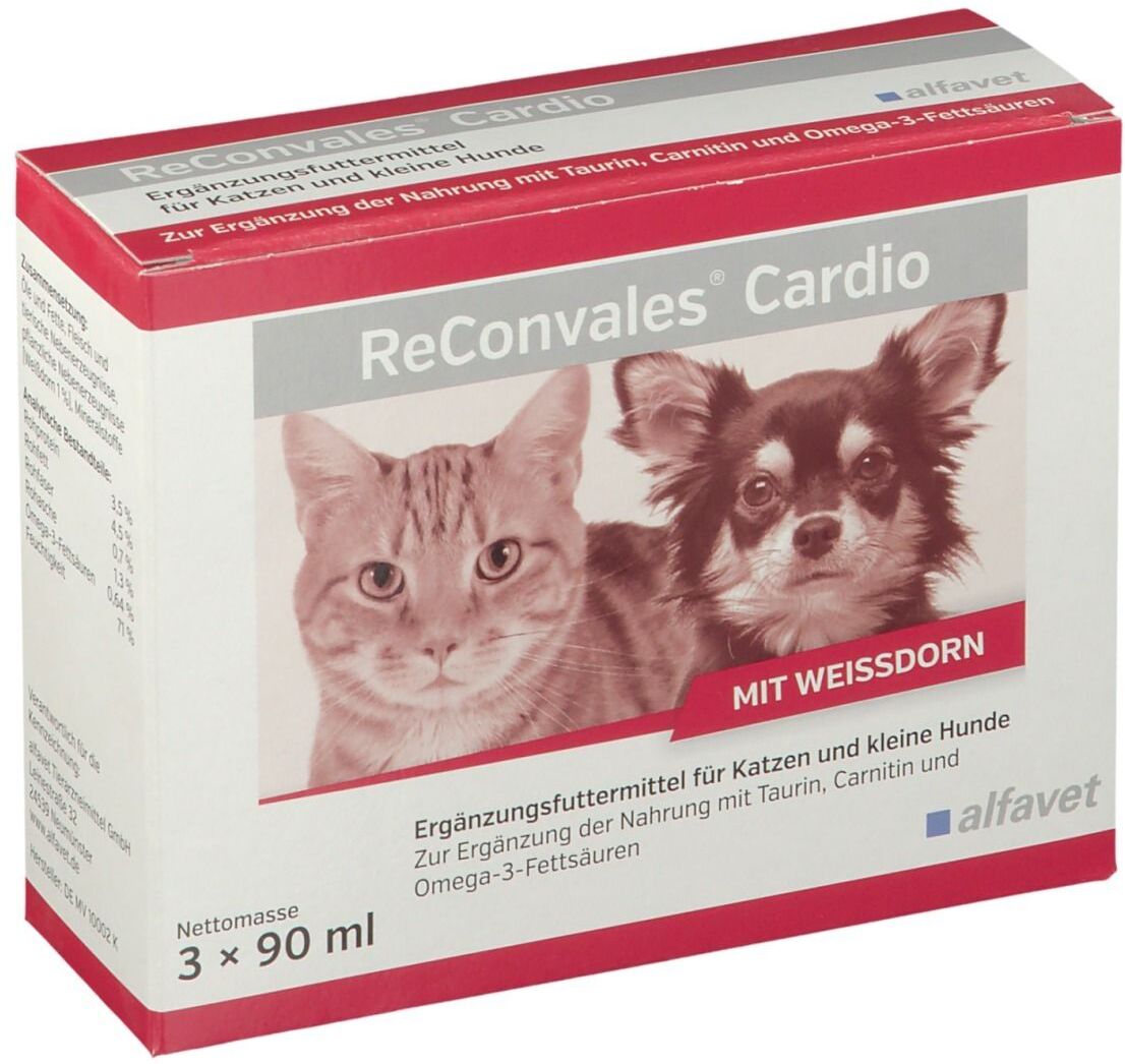 Reconvales Cardio flüssig f.Hunde/Katzen 3x90 ml Flüssigkeit