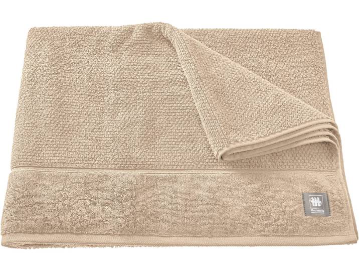 Badetuch MUSTERRING Solid , beige, B:100cm L:150cm, Frottee, Baumwolle, Handtücher, Badetuch, hautschmeichelnde Airtouch Qualität