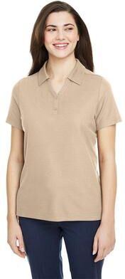 CORE365 CE112W Women's Fusion ChromaSoft Pique Polo Shirt in Stone size 2XL   Polyester