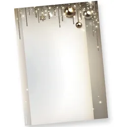 TATMOTIVE Weihnachtsbriefpapier NOBLESSE 250 Blatt elegantes Briefpapier Weihnachten Papier DIN A4