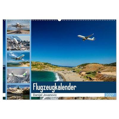 Flugzeugkalender 2027 (Wandkalender 2027 DIN A2 quer), CALVENDO Monatskalender