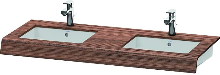 Duravit DuraStyle Waschtisch-Konsole DS829C02121 55x80x10cm, 2 Ausschnitte, Nussbaum dunkel