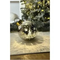 Lichtkugel Fabola Wald liegend 15cm LED silber