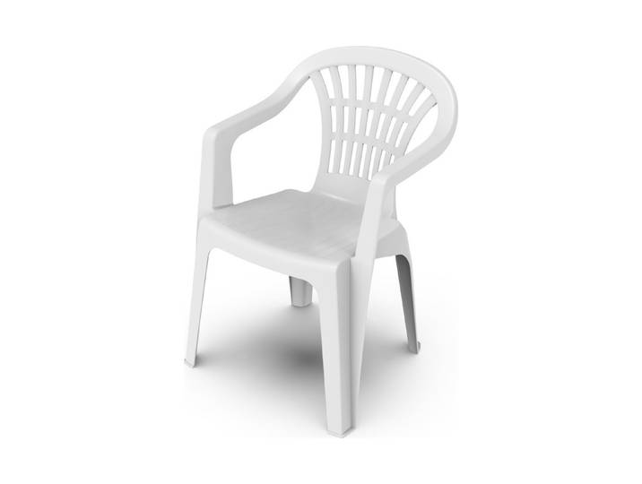 Monoblockstapelstuhl Lyra Weiss 56 × 54 × 80 cm