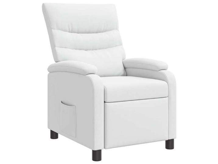 Nouveau Fauteuil inclinable Chaise simple 1 pc Blanc Simili cuir poids:21.86 kg_10288
