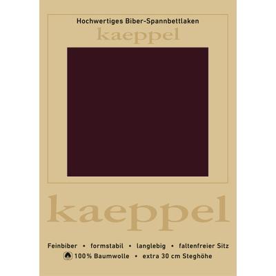 Spannbettlaken KAEPPEL "Spannbettlaken Biber", rot (burgund), L:200cm, Biber, Obermaterial: 100% Baumwolle, Bettlaken, Spannbettlaken, 100% Baumwolle, kuschelig weich ideal für Winter