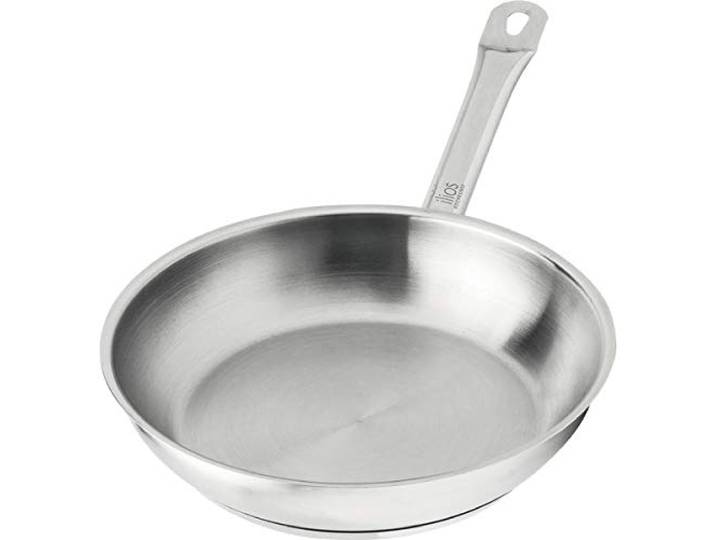 ilios Kochkunst Bratpfanne 32 cm, unbeschichtet, Induktionsgeeignet, aus Edelstahl