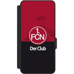 Nivocase Klapphülle für Xiaomi Redmi Note 14 5G Handyhülle aus Kunst Leder NIVOflip schwarz 1. FC Nürnberg (Xiaomi Redmi Note 14 5G), Smartphone Hülle, Schwarz