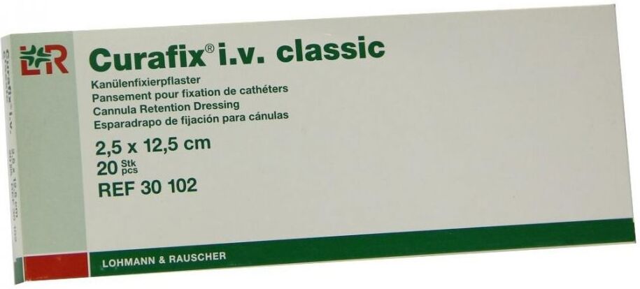Curafix intravenös classic Pflaster 2,5x12,5 cm 20stk