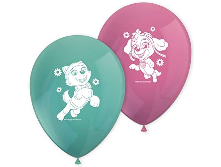 Paw Patrol Skye & Everest latexballonnen, bedrukt, 8 stuks