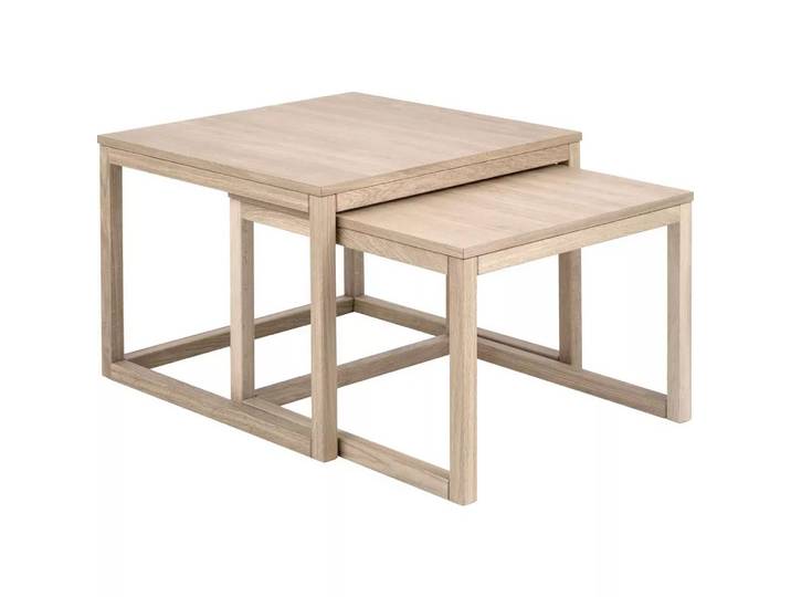 mutoni - Couchtisch Antoine Weiss pigmentiert 70x70x50, One Size, Beige