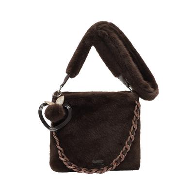 Umhängetasche TAMARIS "Umhängetasche TAS Marijana", Damen, Gr. B/H/T: 26cm x 27cm x 5cm, braun 200, Polyester, Taschen Umhängetasche