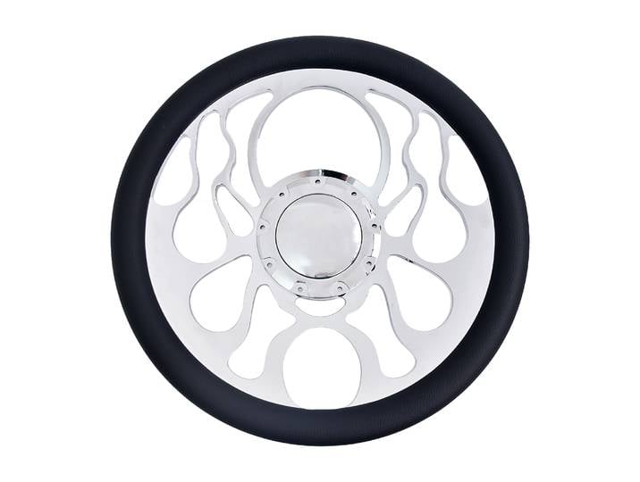 Volant de course de conception spéciale, volant de Sport en cuir microfibre demi-cercle noir avec support chromé