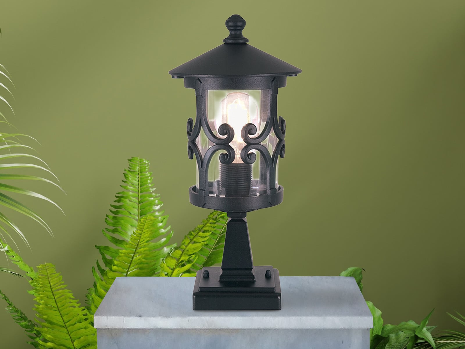 Elstead Lighting Hereford Buitenlamp op voet, Zwart, E27