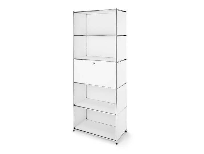 Tchibo - Hohes Regal Metall »Cn3« mit Klappenfach - 77x40x194,5cm - chrom -