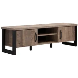 Ebuy24 Emile TV Tisch 2 Türen, 2 Fächer, EicheTabak dekor.