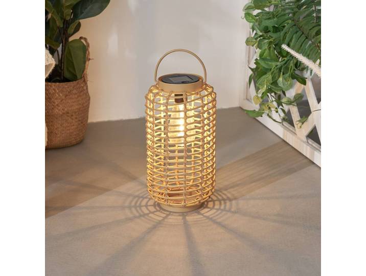 Pauleen Sunshine Darling LED-Solarlaterne, Holz hell, Kunststoff, Junges Wohnen, Solarleuchte