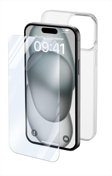 Cellular Line Custodia Back Protkitiph15t Per iPhone 15-trasparente