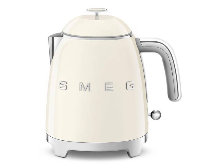 Smeg Wasserkocher, Creme, Metall, 0.8 l, 20x20x15.2 cm, kabellos, automatische Abschaltung, manuelle Abschaltung, Überhitzungsschutz, 360°-Sockel, Anti-Rutsch-Füsse, ergonomischer Griff, abgedecktes Heizelement, weit aufklappbarer Deckel, herausnehmbarer Filter, Kochgeschirr, Küchengeräte, Wasserkocher