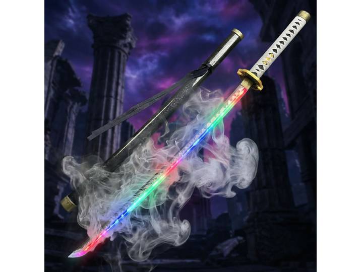 Katana Lumineuse Vapor Yamato de 40 pouces, Épée Anime Devil May Cry 5, Cosplay, Véritable Katana Japonais, Sabre Laser LED de Samouraï Vergil, Jouet Cadeau