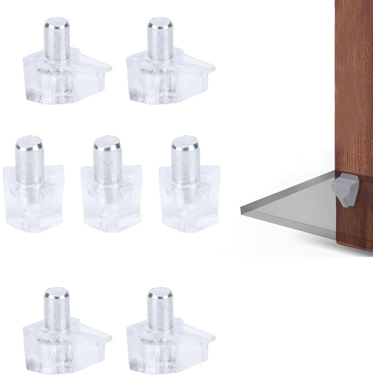 50 stuks Transparante Planksteunen van plastic voor meubels, kasten en wandplanken