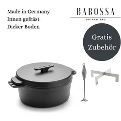 PRECISION | 9er Innovativer Gusseiserner Topf | SET Deckelheber & Kreuz | Dutch Oven | Made In Germany - Jetzt vorbestellen