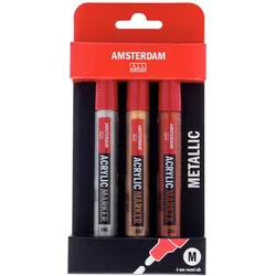 Amsterdam, Marker, Acrylmarker Metallic Set 3 Stück (3x)