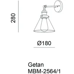 Italux MBM-2564/1 Getan | 60W E27
