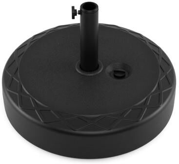 Costway Fillable Umbrella Base 90 LBS Heavy Duty Sand Filled Round Market Umbrella Stand-Black