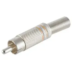 Cinchstecker Metall 6mm, gelb