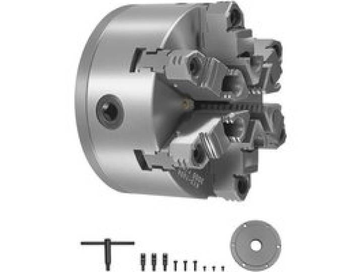 VEVOR 6-Backen-Drehfutter, 160 mm, selbstzentrierendes Spannfutter mit D1-4 Cam Lock-Trägerplatte, 3-160 mm Spannbereich mit T-Schlüsselschrauben, HT300-Material, für Holz-Metall-Drehmaschinen