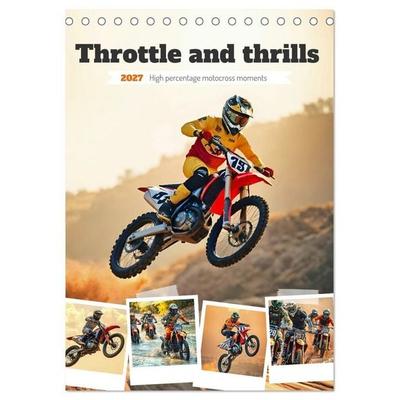 Throttle and thrills - High percentage motocross moments (Desk Calendar 2027 DIN A5 portrait), CALVENDO 12 Month DeskCalendar