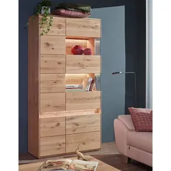G+K Vitrine Missouri Holz Braun Wildeiche
