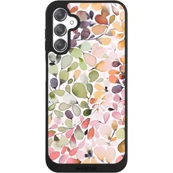 Nivocase Handyhülle für Samsung Galaxy A14 5G Hülle NIVOpure Case Schwarz Muster Pattern Eukalyptus (Samsung Galaxy A14 5G), Smartphone Hülle, Schwarz