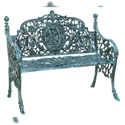 BISCOTTINI INTERNATIONAL ART TRADING Biscottini Gartenbank Balkon - Außenbank 105x62x90 cm - Gartensofa für den Außenbereich - Bank aus Gusseisen - Gartensofa