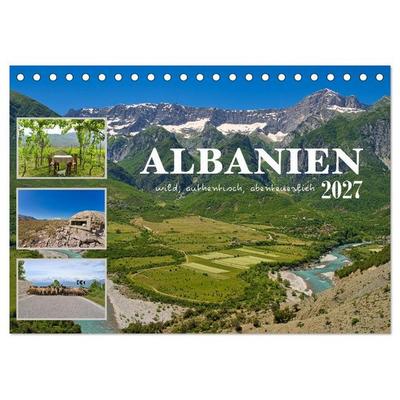 Albanien - wild, authentisch, abenteuerlich (Tischkalender 2027 DIN A5 quer), CALVENDO Monatskalender