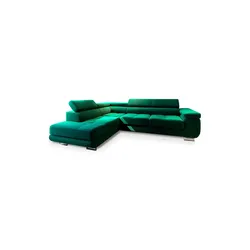 MASSENO Ecksofa mit Schlaffunktion Selva ¦ grün ¦ Maße (cm): B: 277 H: 90