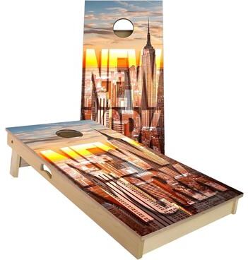 Skip's Garage New York City Outdoor Cornhole Board Set