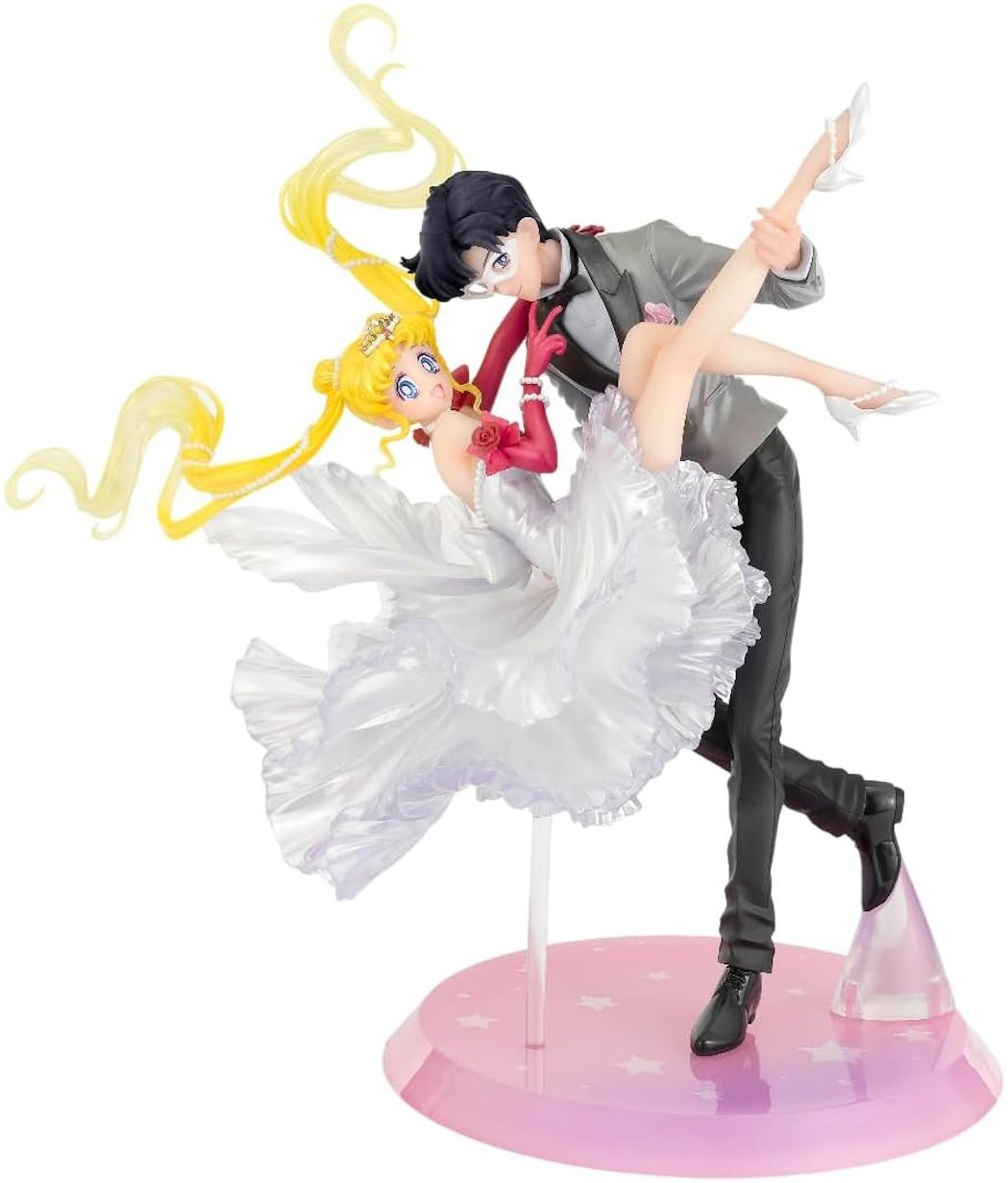 Bandai Tamashii Nations Sailor Moon FiguartsZERO Chouette PVC-beeldje Usagi & Tuxedo Mask Moonlight Glow-editie, Hoogte: 24 cm