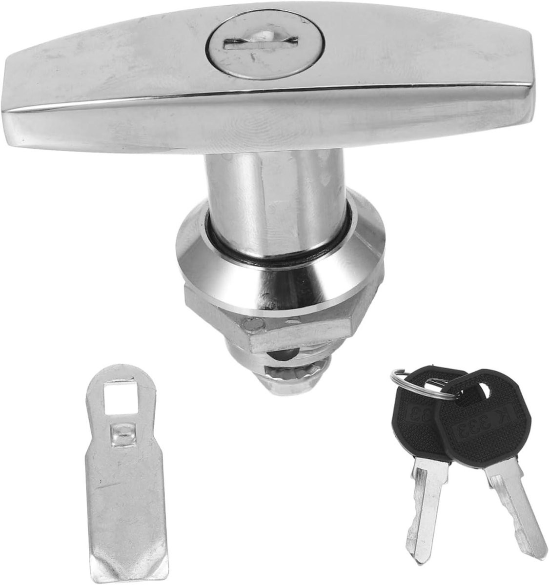 Zilveren Kastslot met Sleutel van Zinklegering - 7,8 cm