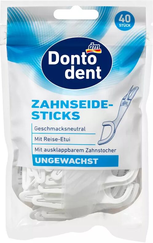 Dontodent - Zahnseide-Sticks Set, 40 Stück