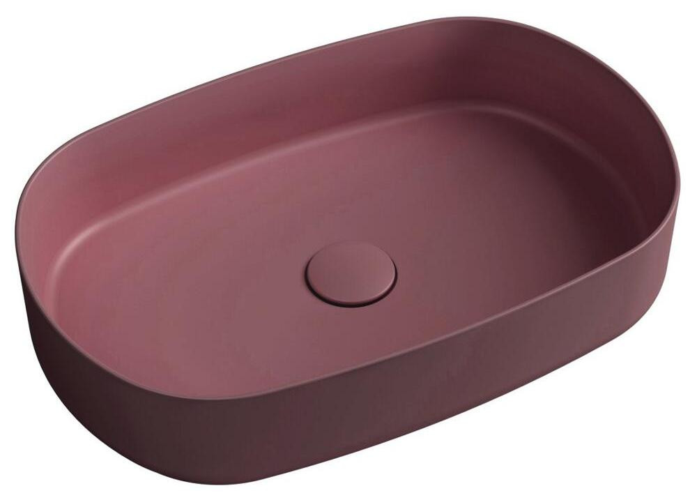 Isvea INFINITY OVAL wastafel, ovaal, 55 x 36 cm, mat rood