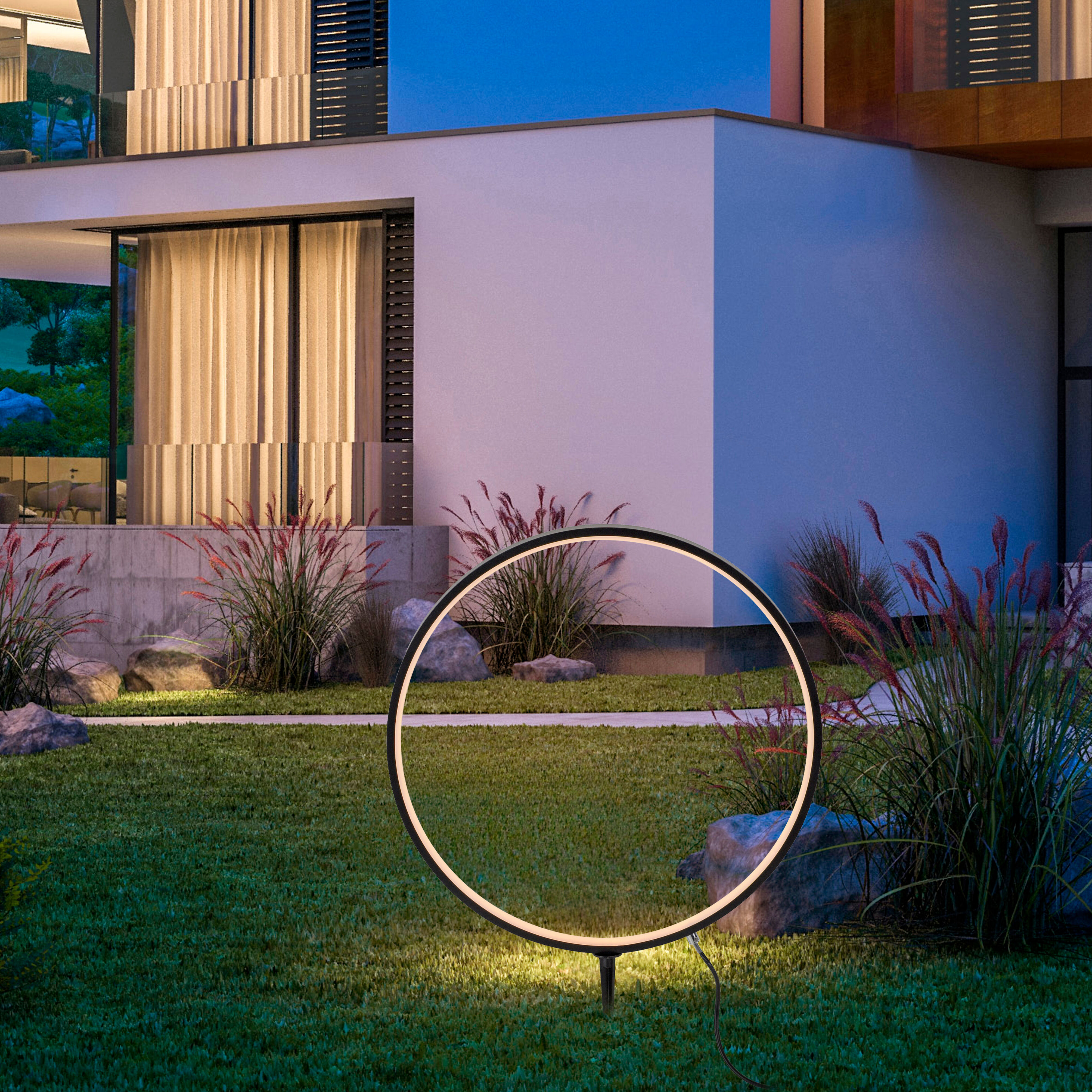 Gartenleuchte JUST LIGHT "ZIRKULU", schwarz, B:50cm H:66cm L:50cm T:50cm Ø:50cm, Leuchten, Gartenleuchte, LED, IP65