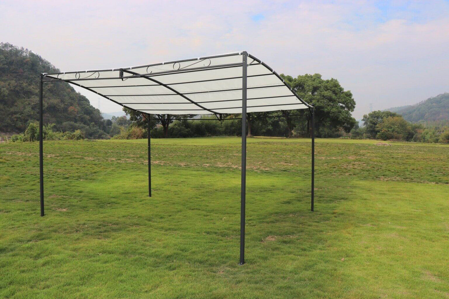 giordanoshop Gazebo Pergola Autoportante 3x4 m in Acciaio Antracite...